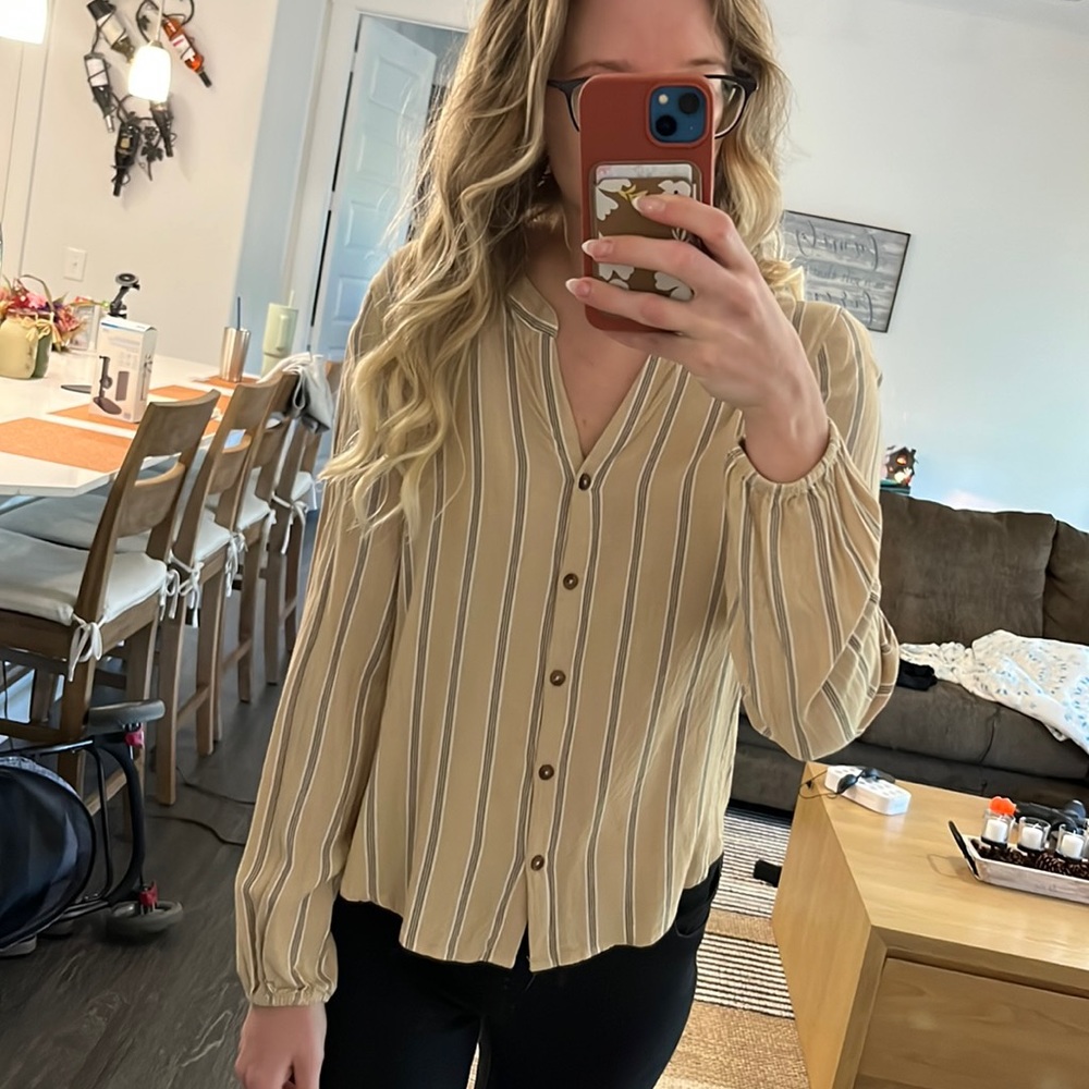 soft long sleeve striped shirt